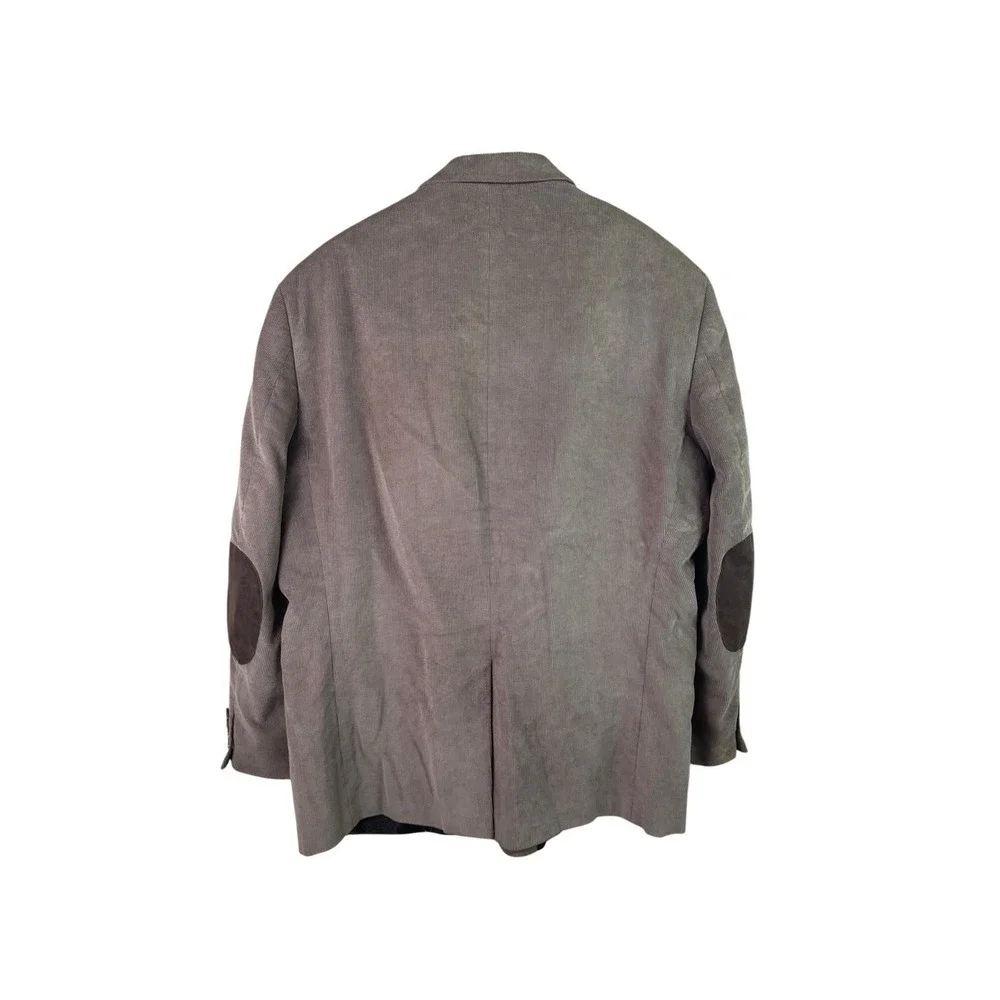 Lauren Ralph Lauren Corduroy Blazer 46R Tan Academia Elbow Patch Sport Coat